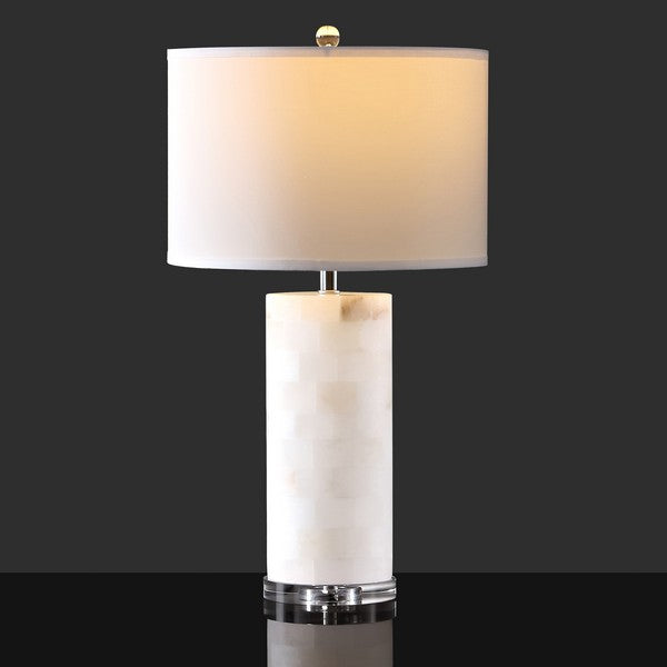 MASSEY ROUND ALABASTER TABLE LAMP