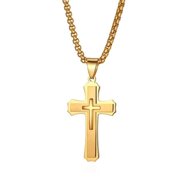 Stainless Steel Easter Cross Necklace