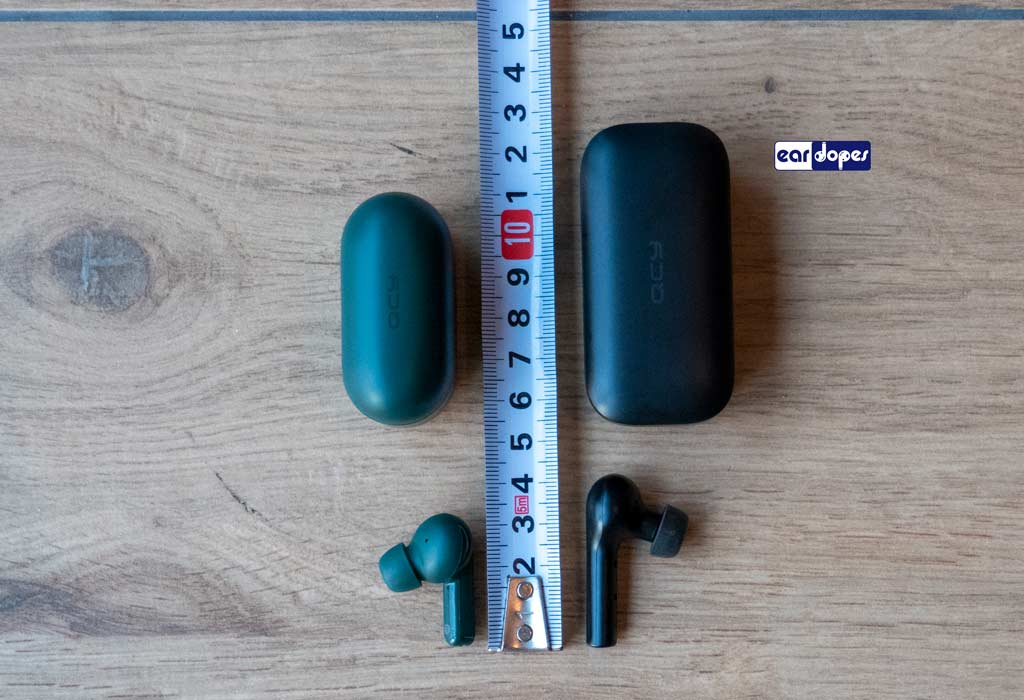 QCY T10 Size Comparison QCY T5 TWS Earbuds Wireless earphones