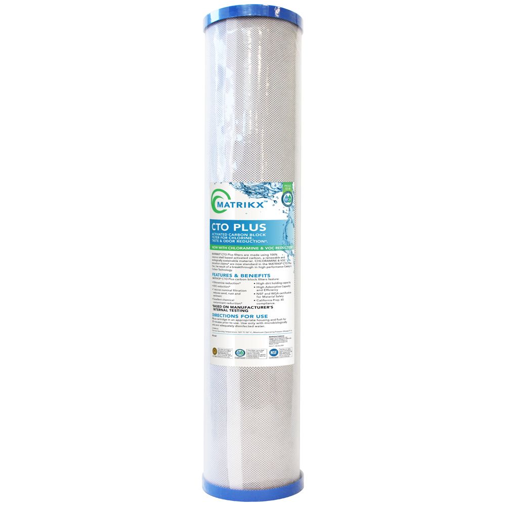 Kx Technologies - 01-450-20-matrikx - 20" X 4.5" Matrikx Cto Plus- 1 Micron - Chlorine/chloramine & Voc Reduction Filter