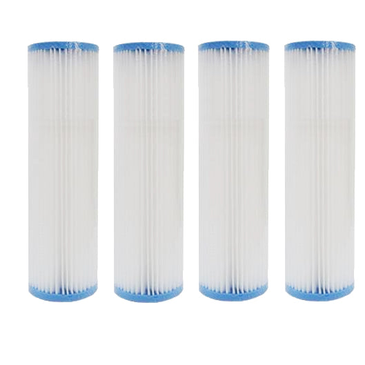 Original Watts Pack Of 4 Filter (wpc0.35-975) 9.75"x2.75" 0.35 Micron Pleated Sediment Filters - Compatible To Watts Water Quality Fm-0.35-975