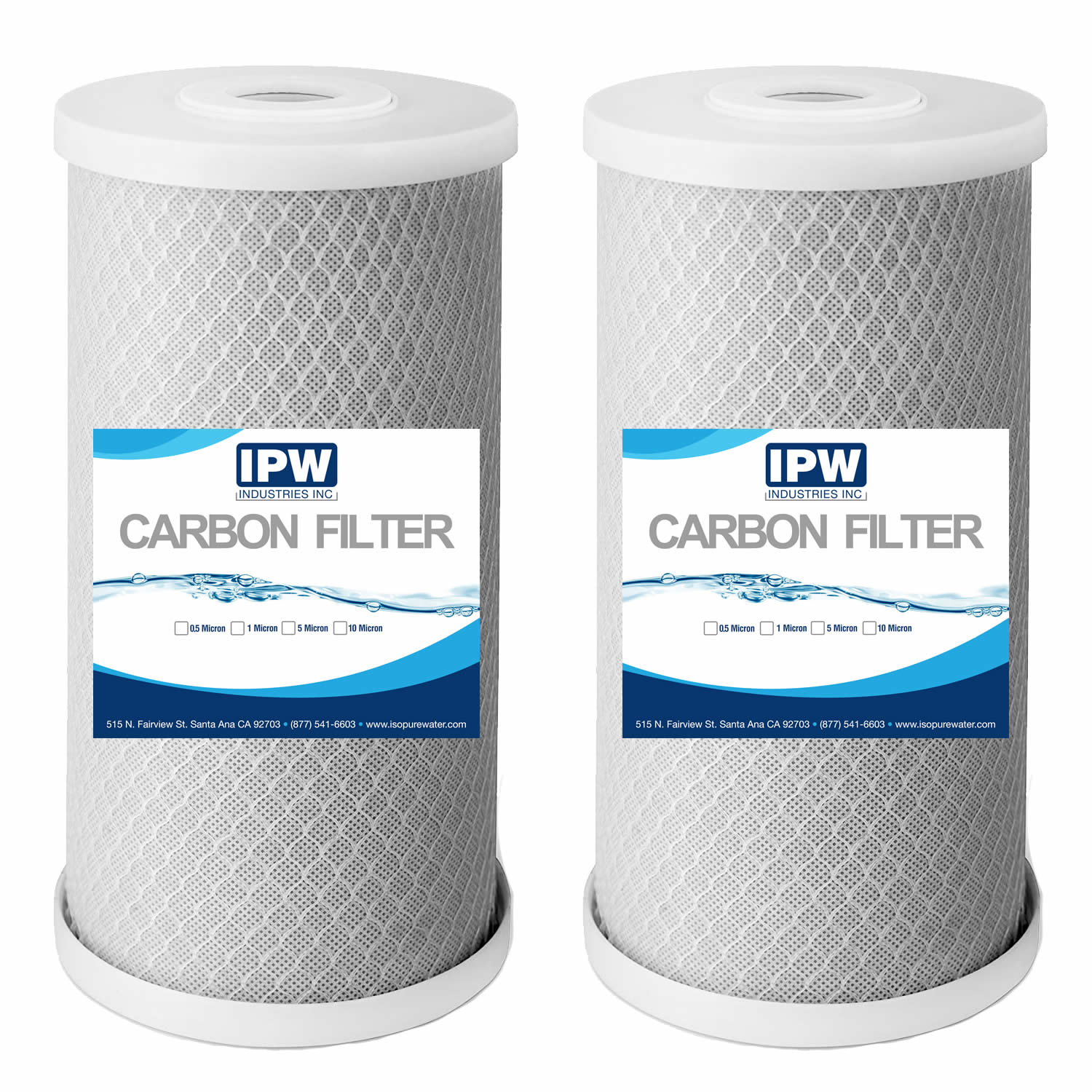 Big Blue Cto Carbon Block Water Filters 4.5" X 10" Whole House Cartridges Well-matched With Cbc Series, Wfhdc8001, Ep And Epm Series (2 Pack) By Ipw Industries Inc.