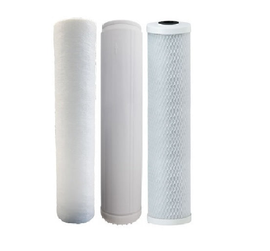 Whole House 20" X 4.5" Big Blue Water Filters - Sediment-gac-carbon (pack Of 3)