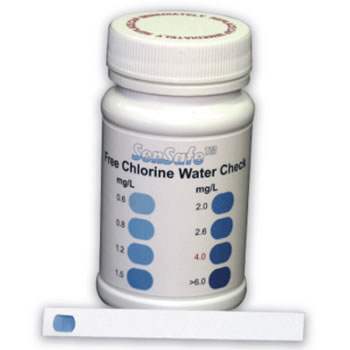 Sensafe (481026) Free Chlorine Water Epa Check; Bottle Of 50 Test Strips