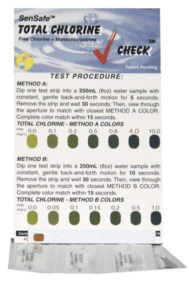 Sensafe (481110) Its Total Chlorine Kit; 30 Foil Packets Test Strips