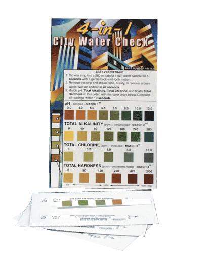 Sensafe (481113-2) pH, Alkalinity, Chlorine, Hardness; 2 Packet Test Strips