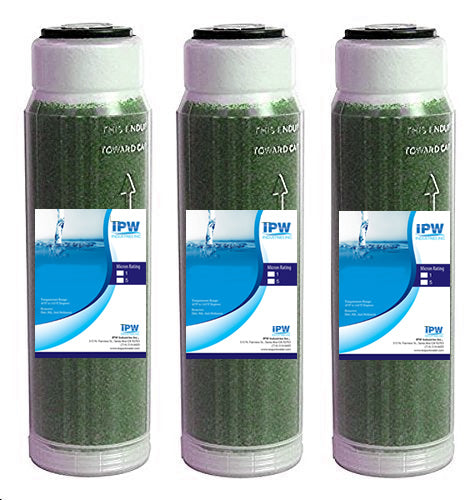 Compatible With Aquatic Life Compatible Reverse Osmosis Deionization (rodi) 10" Color Indicating Mixed Bed Di Resin Cartridge 3-pack. Filled With Resintech Mbd-30-ng Nuclear Grade Mixed Bed Resin