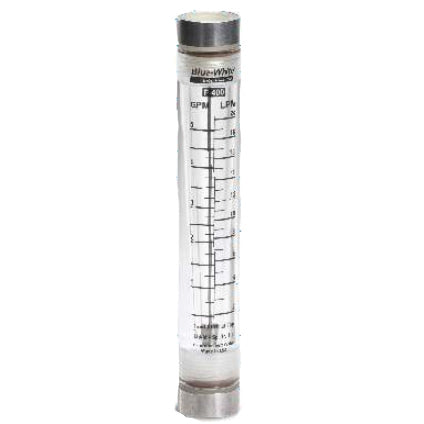 Blue And White (f-40750ln-12) 1.0 - 10 Gpm Flow Meter; 3-4" Fpt