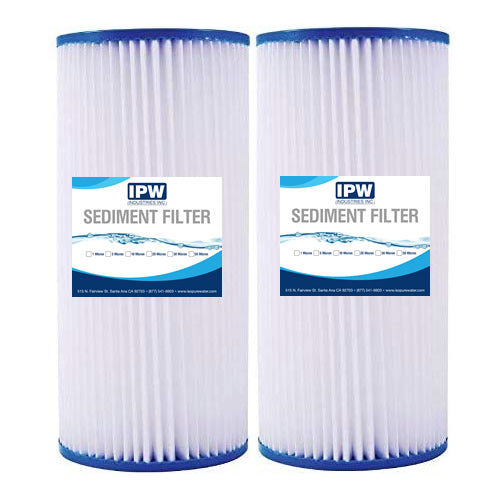Compatible For Hdx4pf4 Pleated High Flow Whole House Water Filter: Reduces Sediment - 30 Micron Water Filters 2 Pack