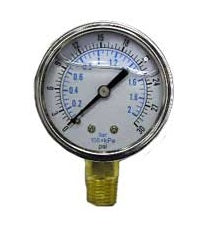 Stainless Steel Pressure Gauge 0-160 Psi Liquid Filled Bottom 1-4" Npt