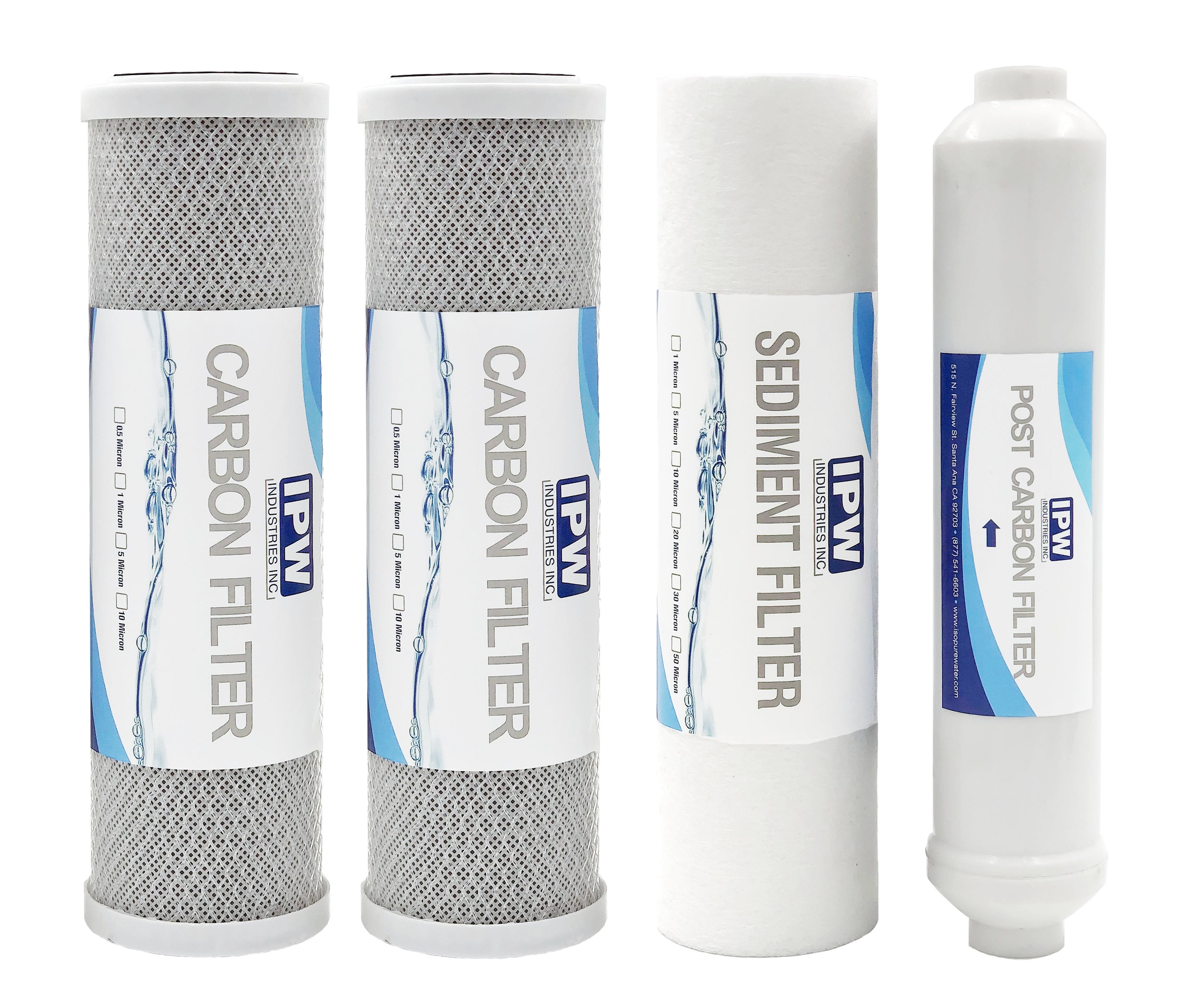 Compatible With Replacement Filter Kit For Watts Ro-tfm-5sv Ro System - Includes Carbon Block Filters, Pp Sediment Filter & Inline Filter Cartridge By Ipw Industries Inc