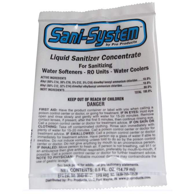 Sani-system (ss24n) Liquid Sanitizer Concentrate 0.25 Ounce Packet