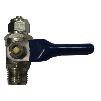 Tgi Pure (vv-tkb38) Chrome Ball Valve 3-8" Tube X 1-4" Npt With A 1-4 Turn Handle