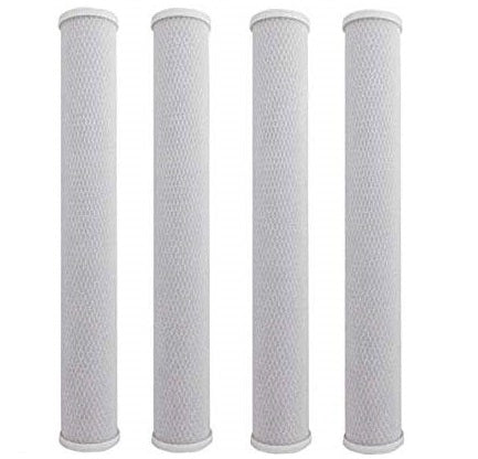 Pack Of 4-20" X 2.5" Cto Carbon Block Water Filters Whole House Cartridges Whole House Cartridge 5 Micron