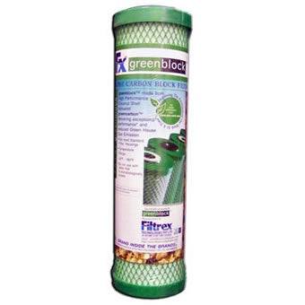 Kx Technologies - Fx10cl2 - 10" X 2.5" Filtrex Ecocarb Greenblock Cl2 - 10 Micron - Carbon Block Chlorine Filter