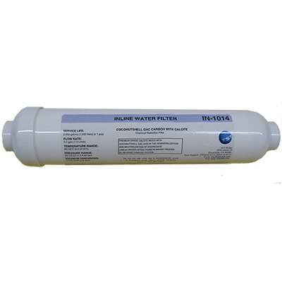 Tst Water (in1014-1) 10"x2" Inline Post Granular Activated Carbon & Calcite Filter 1-4" Npt