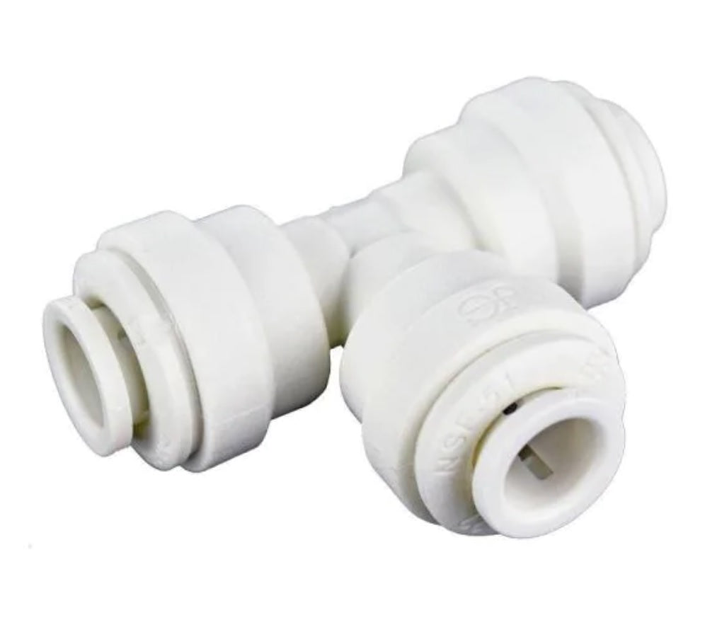 John Guest - Polypropylene Union Tee Quick Connect Fitting - White ...