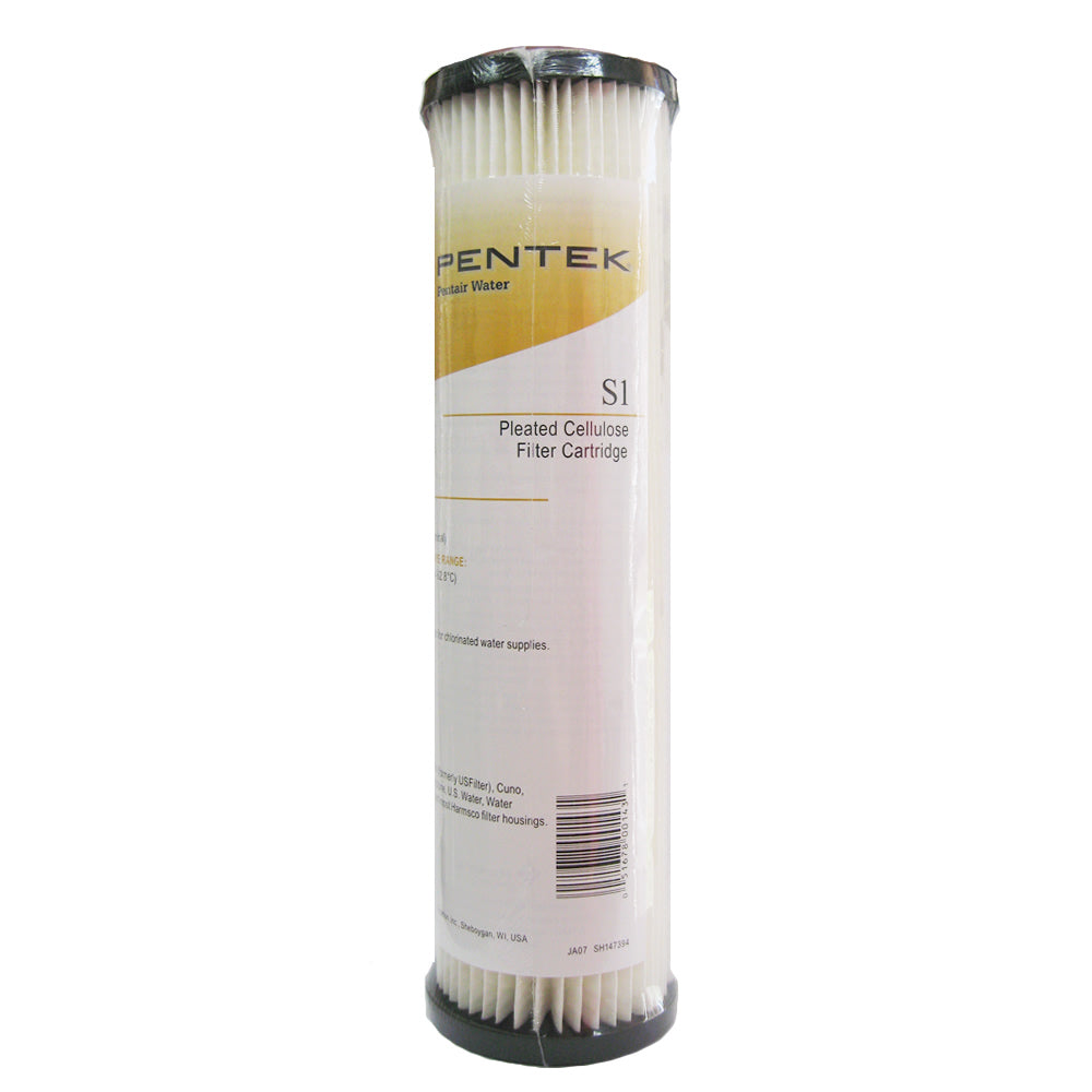 Pentek - S1 9-7/8" X 2.5" Pleated Cellulose Sediment 20 Micron Filter