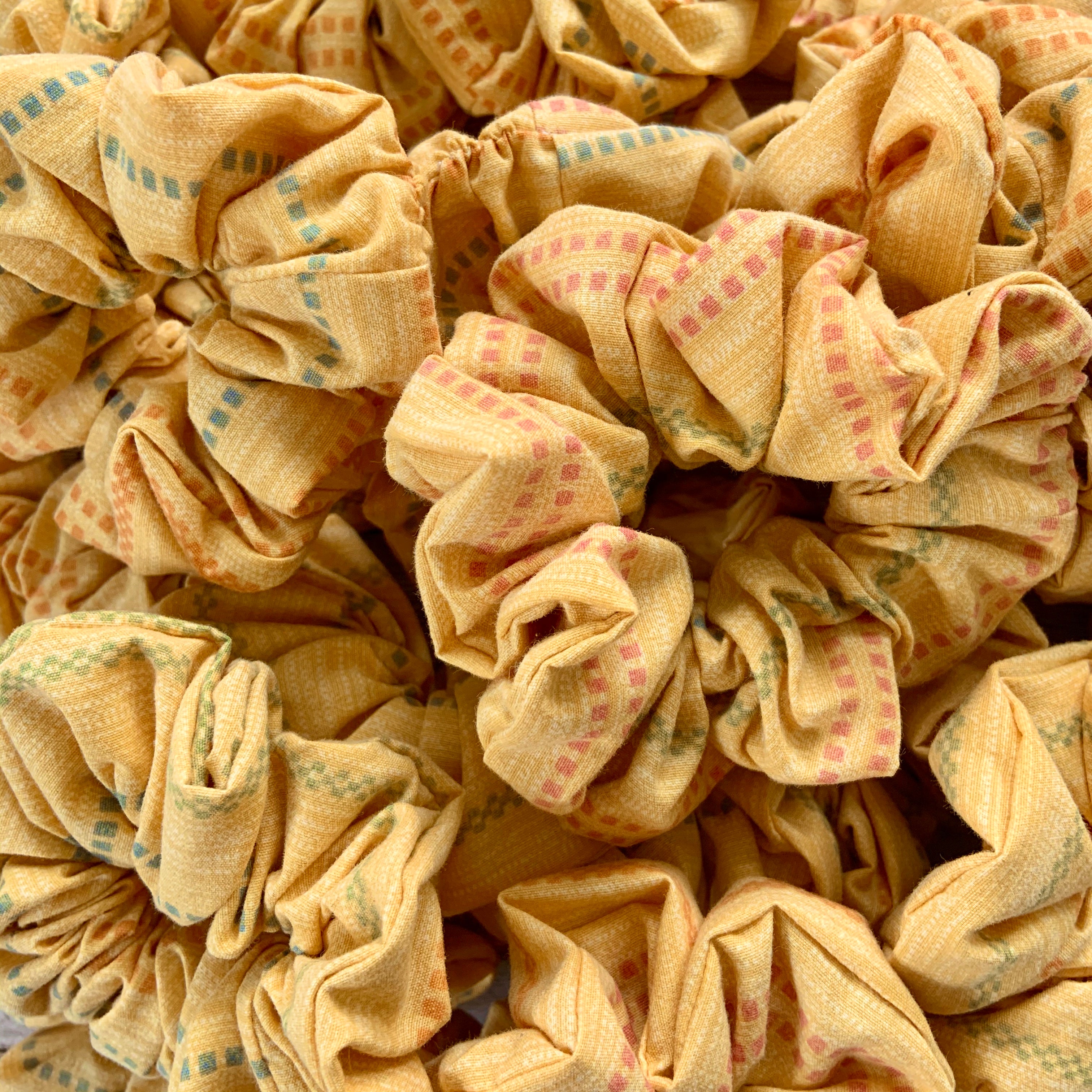 yellow retro scrunchie