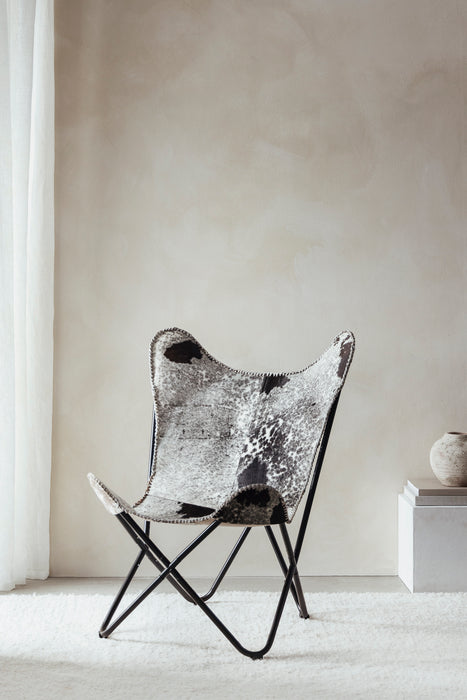 cowhide folding chair