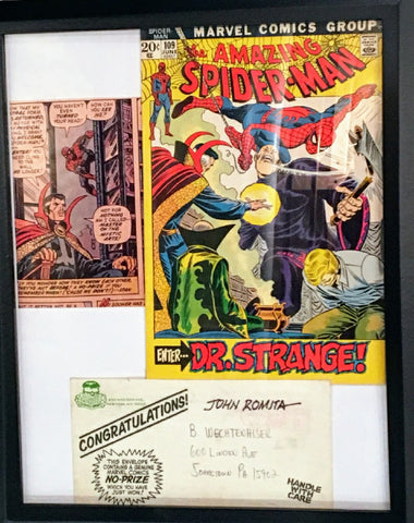 Amazing Spider-Man #109 & Marvel No-Prize Signed by John Romita