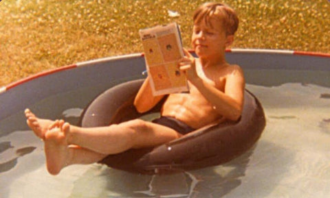Doug Dreger Reading a Comic as a Kid