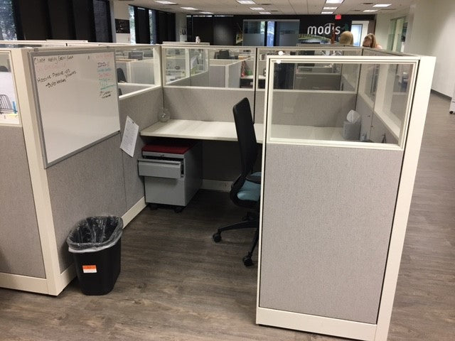 Hon Cubicles w/ Glass (6' x 6' x 57")