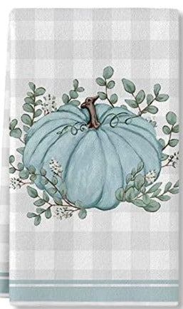 Dish Towel Set Watercolor Stripes Hello Pumpkin Fall - Temu