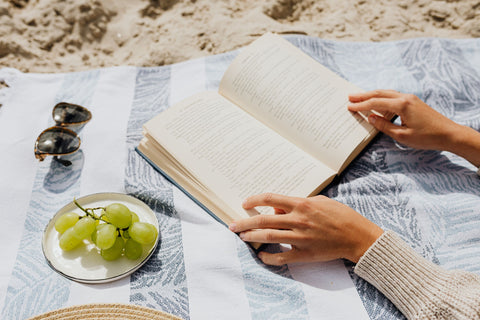 summer reading on the beach