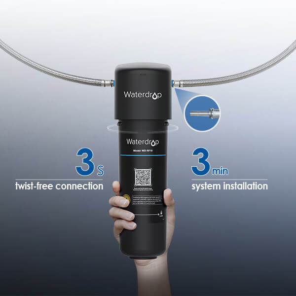 Waterdrop Ultra Filtration Systems Single-stage Activated Carbon Under Sink  Water Filtration System