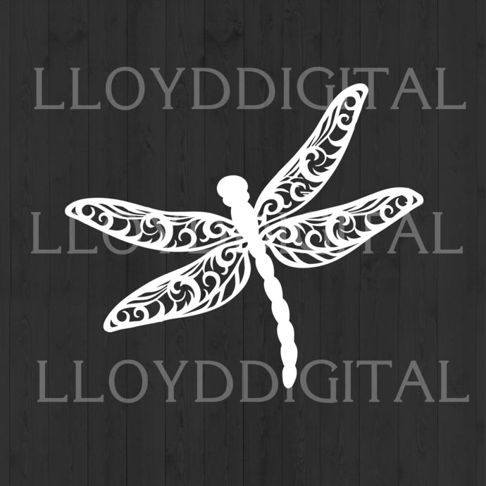 Fancy Swirly Dragonfly Svg Head Flower Svg Lion Floral Animals Boho Bi Bundleofsvg