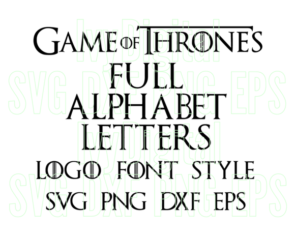 cricut game of thrones font