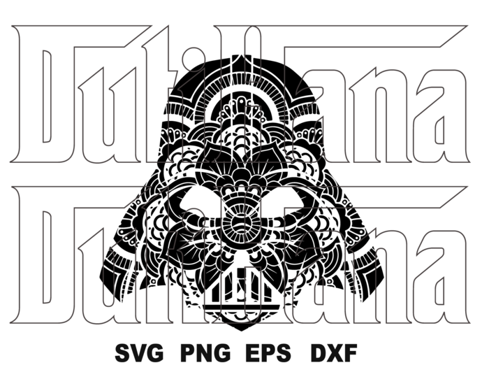 Download Darth Vader Svg Darth Vader Face Helmet Mask Head Mandala Floral Flowe Bundleofsvg