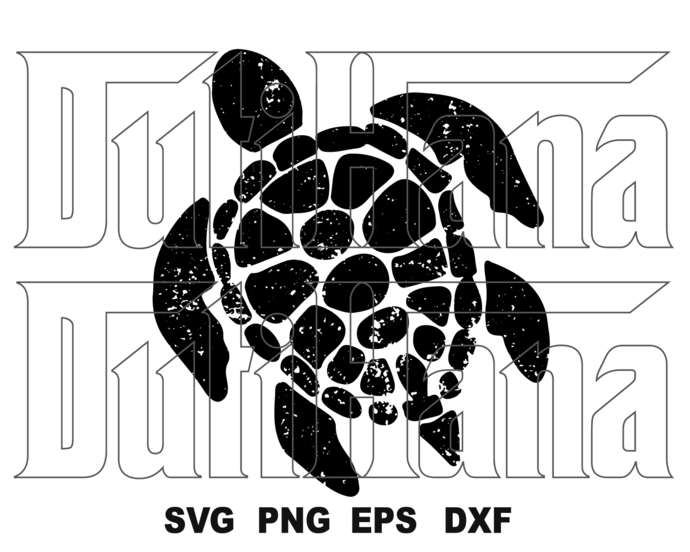 Download Distress Sea Turtle Svg Tribal Distressed Zentangle Printable Clipart Bundleofsvg