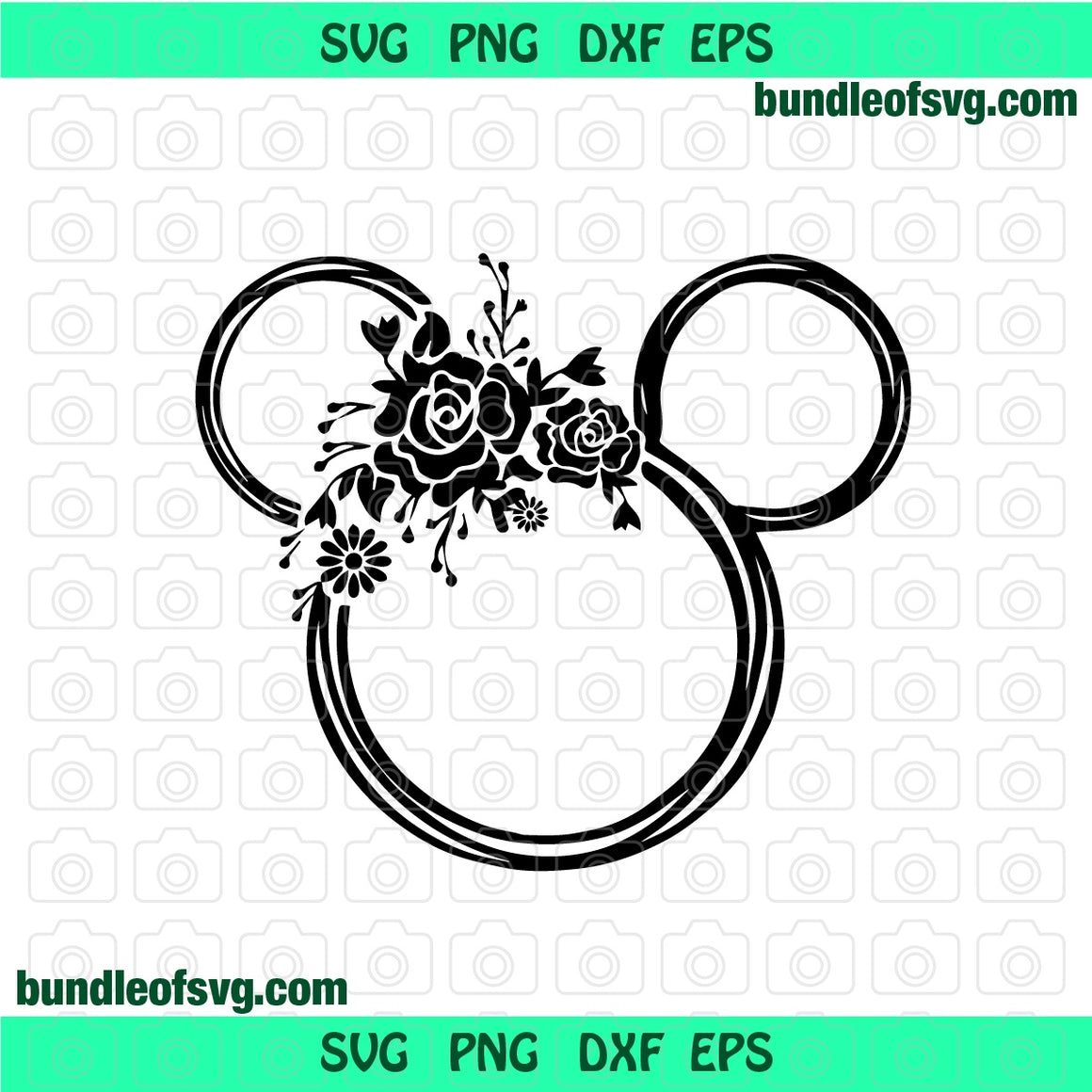 H1: Floral Mickey Ears SVG: Unleash Your Inner Disney Diva