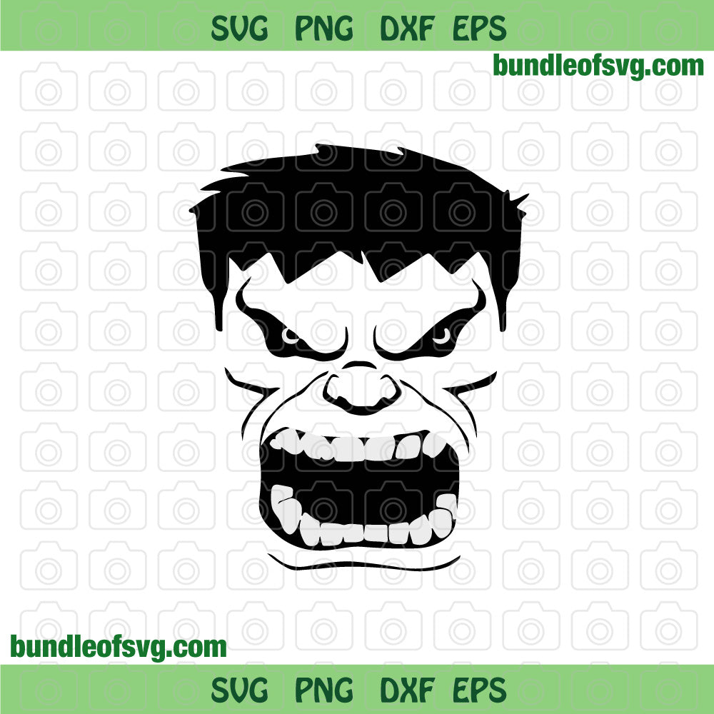 Download Hulk Face Svg Angry Hulk Svg Silhouette Incredible Hulk Svg