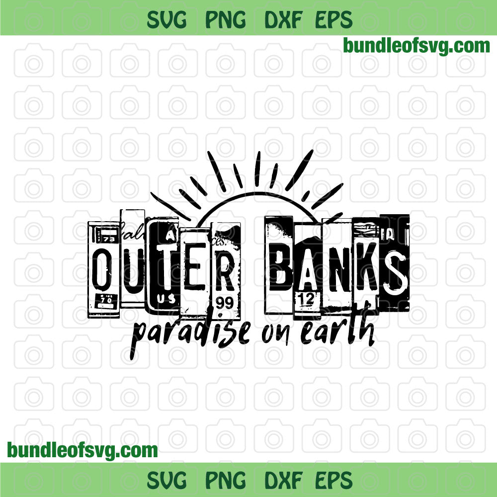 Download Outer Banks Paradise on Earth svg Hippie Pogue Life svg png files cricut