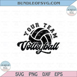 Volleyball Team Template With Name Svg Volleyball Mom Svg Png Dxf