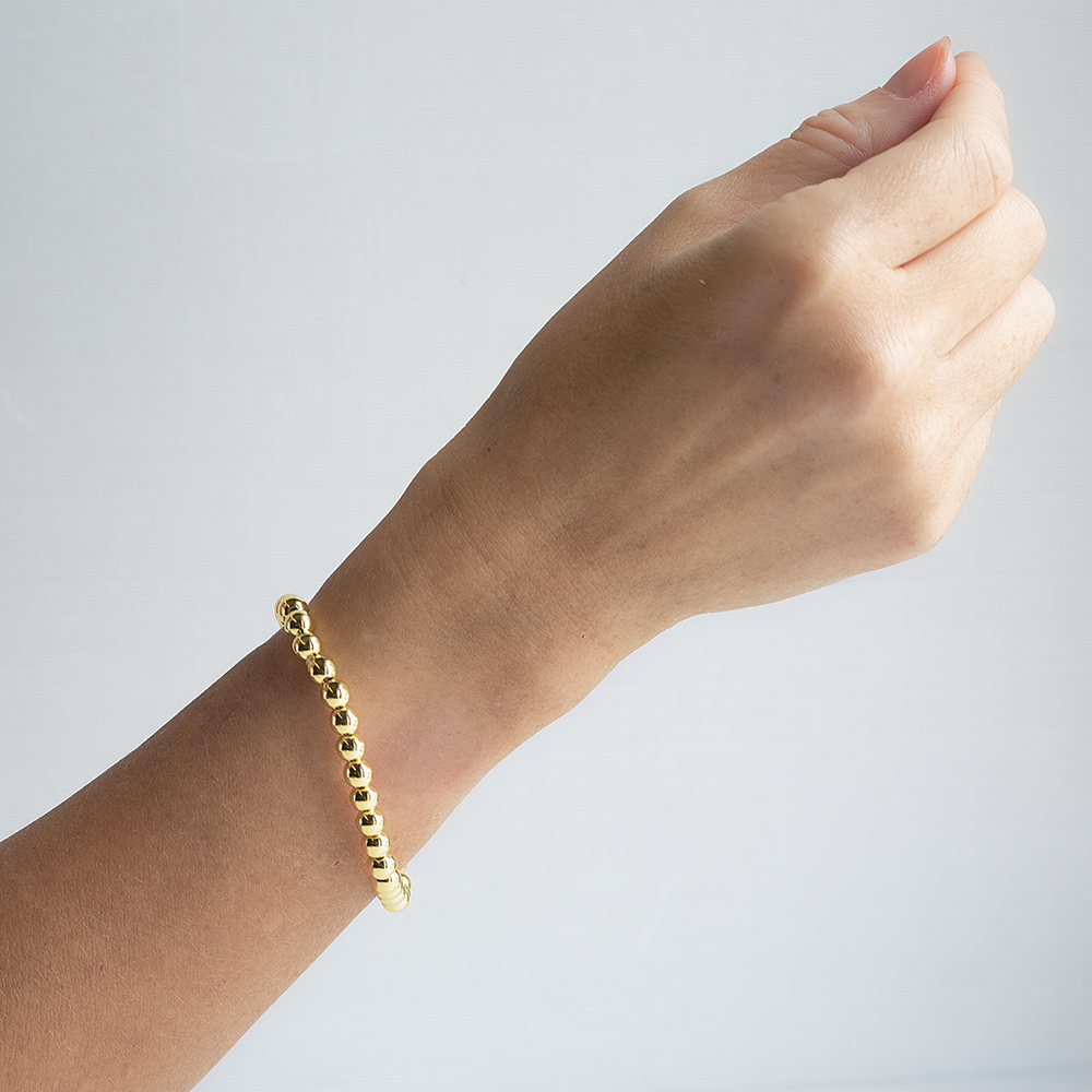 Gold Bracelet 24k Gold Beads | Buddha Beads - 24k Gold Bracelet 6mm Beads  Women's - Aliexpress