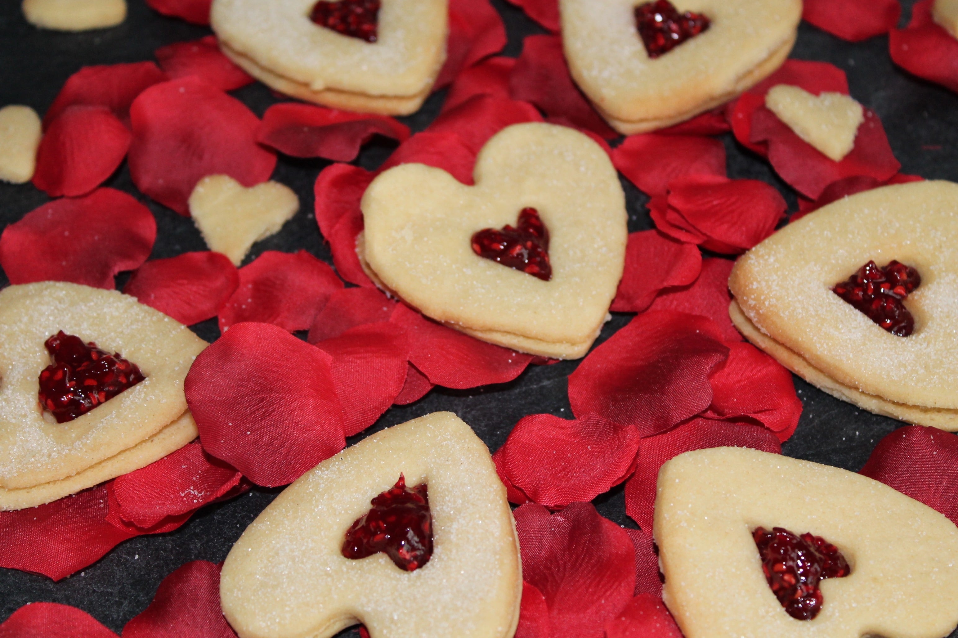 valentines jam scones with raspberry preserve
