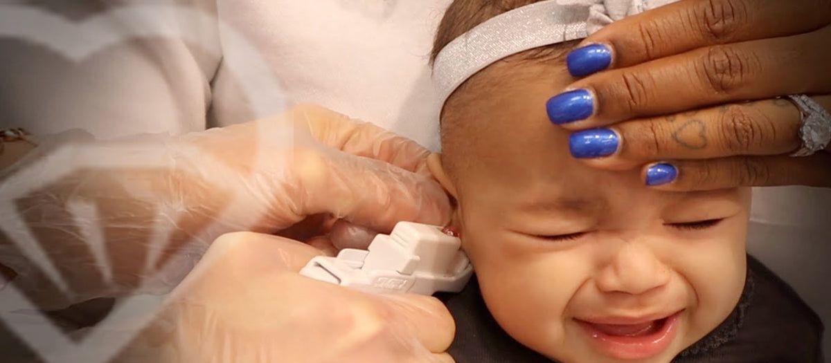 Pain during baby piercing