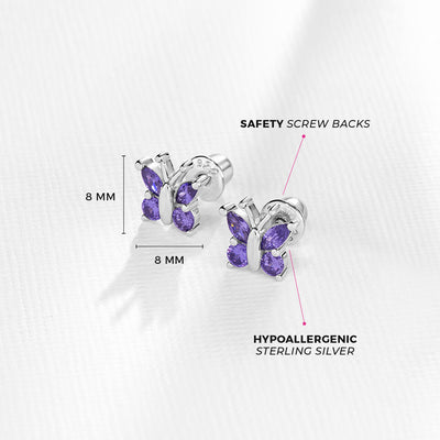 Hypoallergenic Screw Back Stud Earrings For Girls - Temu