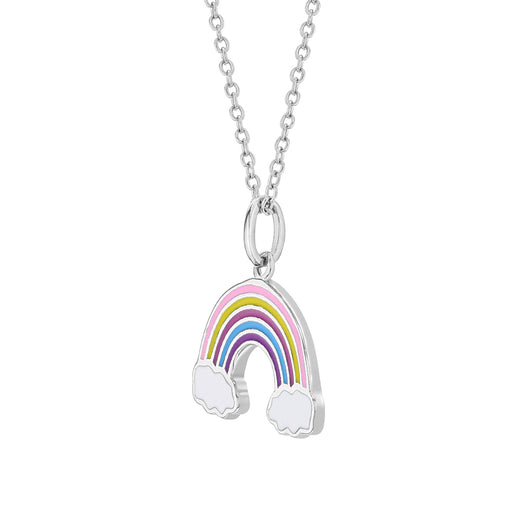 Girls' Colorful Rainbow Sterling Silver Necklace - in Season Jewelry