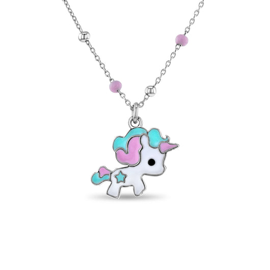 925 Sterling Silver Fantasy Pastel Enamel Unicorn Bracelet Jewelry Set For  Girls