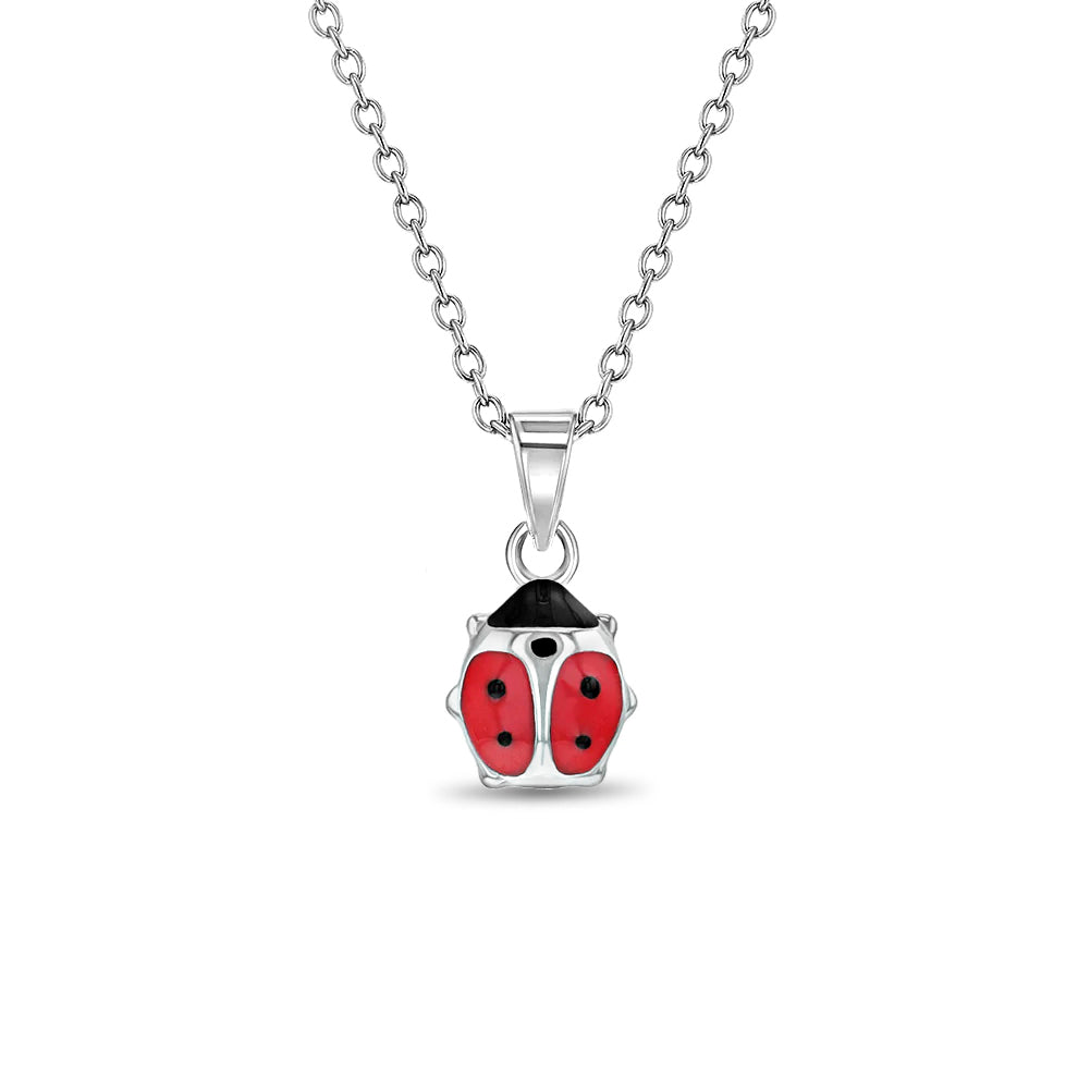 Lovestruck Heart Kids / Children's / Girls Pendant/Necklace Enamel -  Sterling Silver