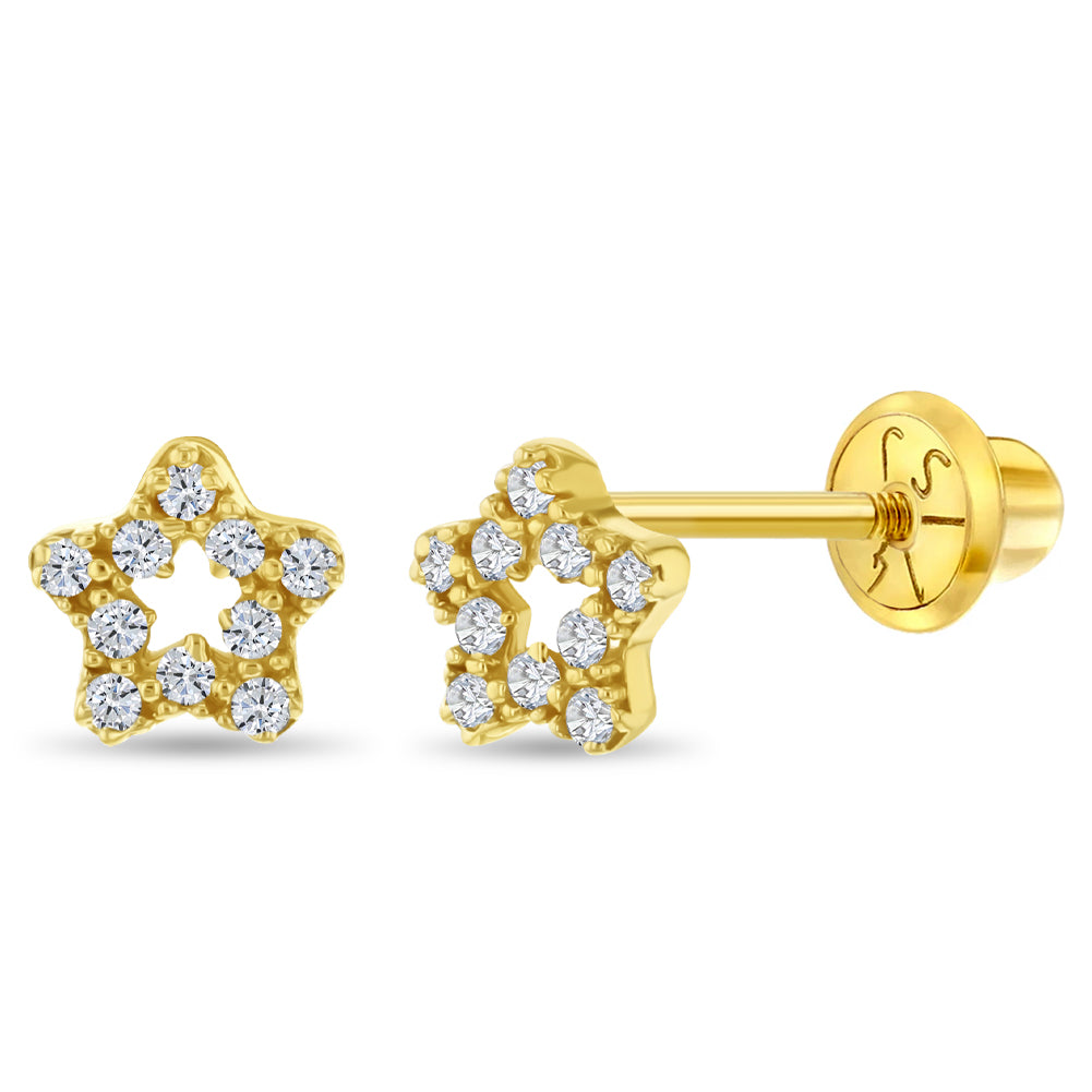 6mm Pearl Screw Back Earrings for Girls in 14K Gold | Jewelry Vine