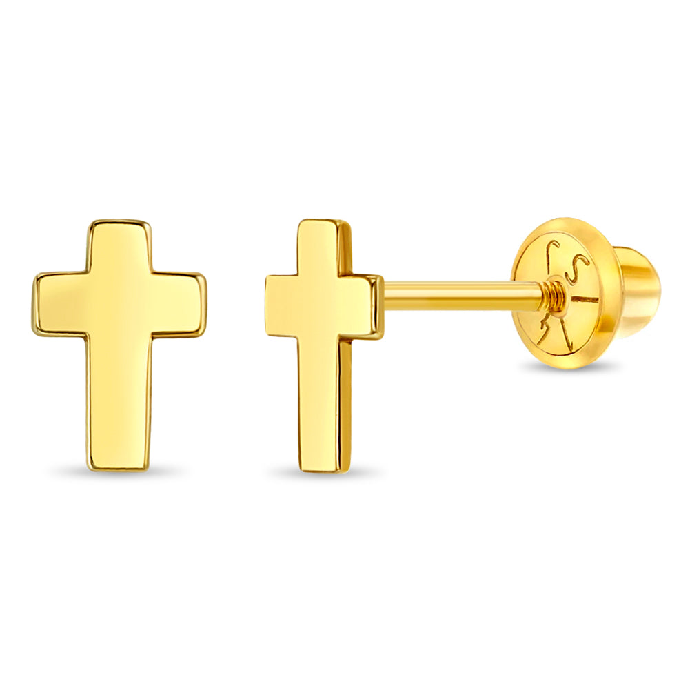 Pair of 14K Gold Mushroom Silicone Grip Earring Backs Protective Safety  Backs for Kids Babies No Poke Yellow or White Gold 