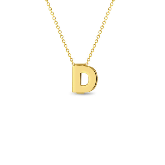Gold Alphabet Cursive Letter 'D' Initial DC Pendant Necklace (yellow,  white, rose, 10K, 14K) – Karma Blingz