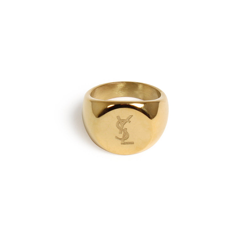 gold ysl ring