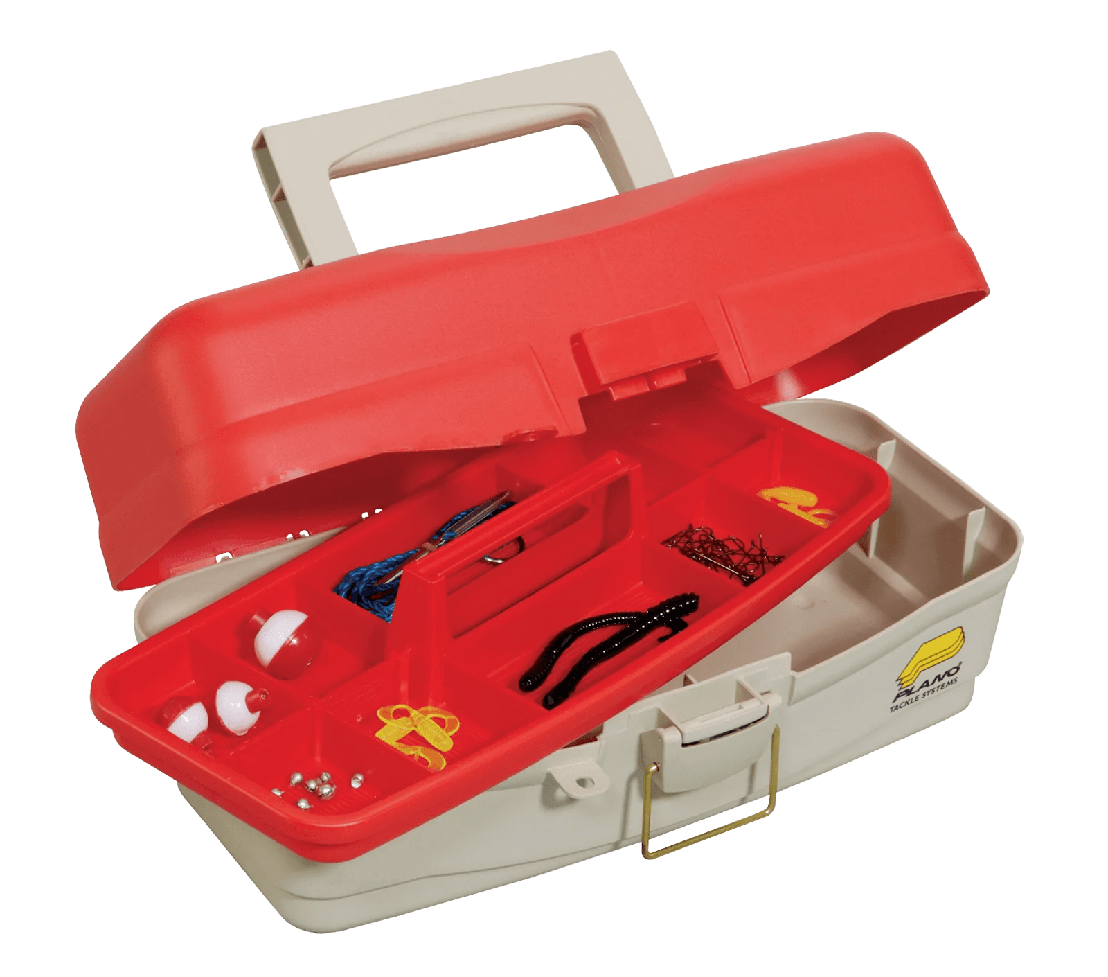 Roddarch Tough Fishing Tackle Box with Seat (15”x13”x8”)